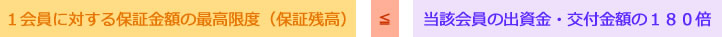 １会員にかかる保証金額の最高限度